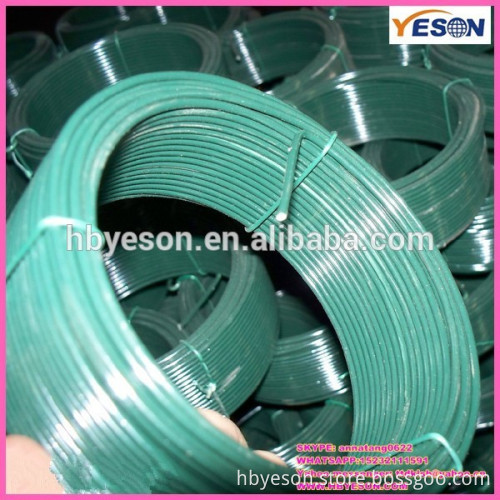 plastic cover iron binding wire/green pvc metal wire 100kg/plastic Iron wire 2.5mm